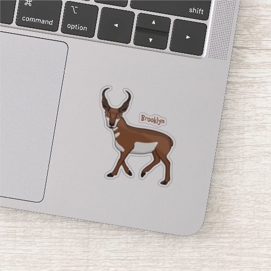 Afbeelding cartoon ronghorn antelope sticker (Detail)