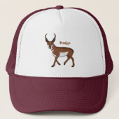 Afbeelding cartoon ronghorn antelope trucker pet (Voorkant)