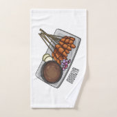 Afbeelding cartoon satay bad handdoek (Handdoek)