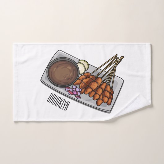 Afbeelding cartoon satay bad handdoek (Handdoek)