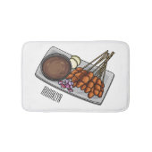 Afbeelding cartoon satay badmat (Voorkant)