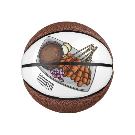 Afbeelding cartoon satay basketbal (Voorkant)