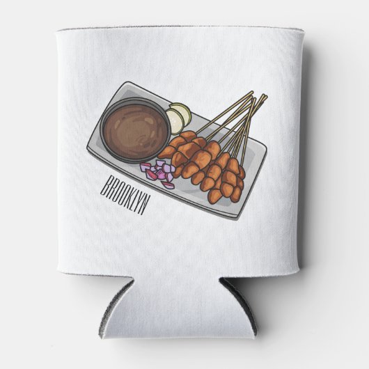 Afbeelding cartoon satay blikjeskoeler (Voorkant)