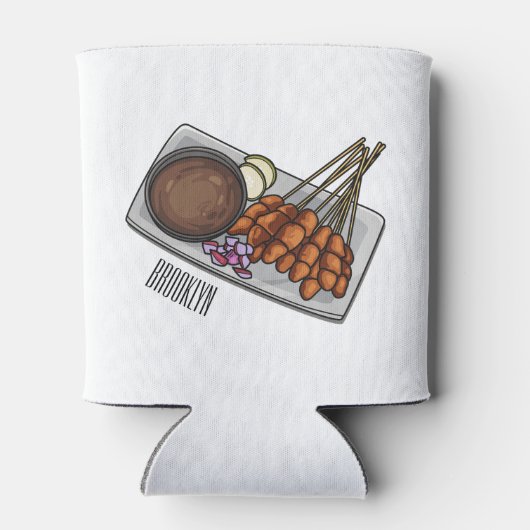 Afbeelding cartoon satay blikjeskoeler (Achterkant)