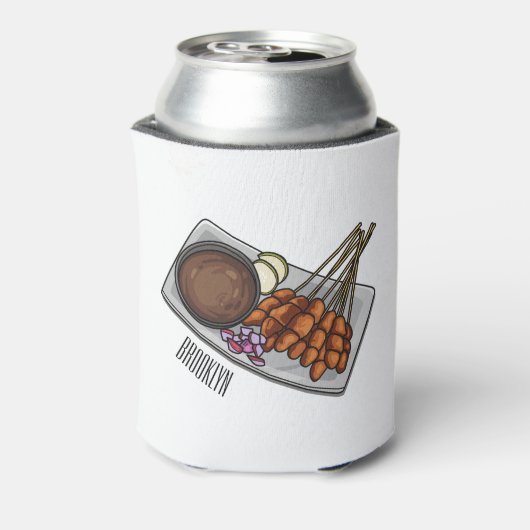 Afbeelding cartoon satay blikjeskoeler (Blikje Achterkant)