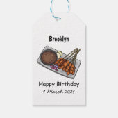 Afbeelding cartoon satay cadeaulabel (Achterkant)