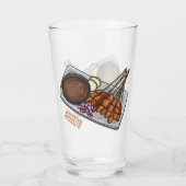 Afbeelding cartoon satay glas (Achterkant)