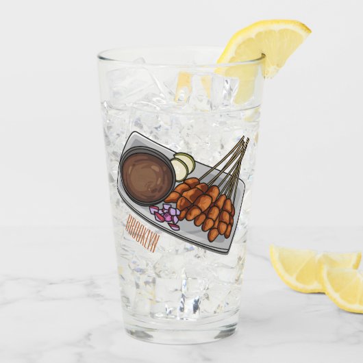Afbeelding cartoon satay glas (Achterkant ijs)