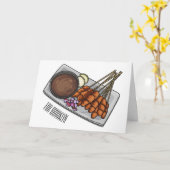 Afbeelding cartoon satay kaart (Gele Bloem)