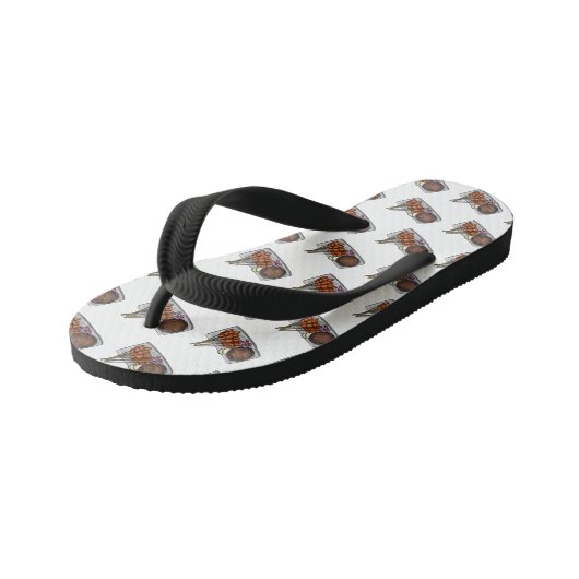 Afbeelding cartoon satay kinder teenslippers (Schuin)