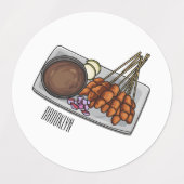 Afbeelding cartoon satay labels (Design 1)