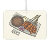 Afbeelding cartoon satay luchtverfrisser (Achterkant)