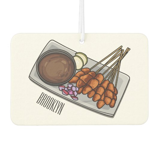 Afbeelding cartoon satay luchtverfrisser (Voorkant)