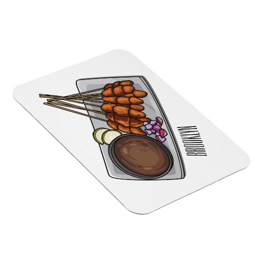Afbeelding cartoon satay magneet (Rechterzijde)