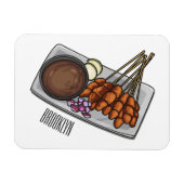 Afbeelding cartoon satay magneet (Horizontaal)