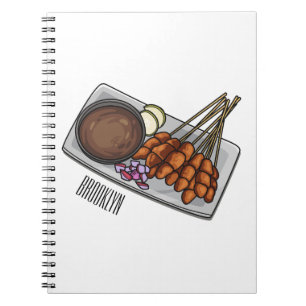 Afbeelding cartoon satay notitieboek