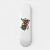 Afbeelding cartoon satay persoonlijk skateboard (Voorkant)