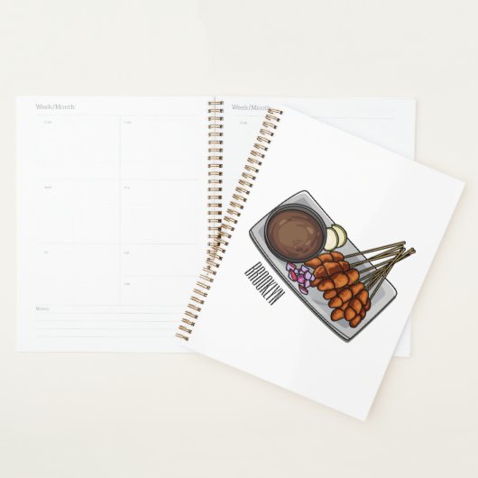Afbeelding cartoon satay planner (Display)
