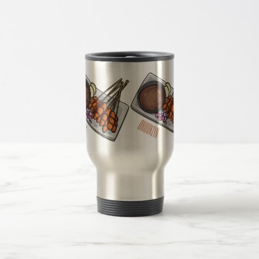 Afbeelding cartoon satay reisbeker (Center)