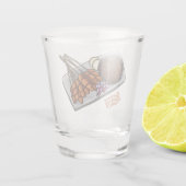 Afbeelding cartoon satay shot glas (Achterkant)