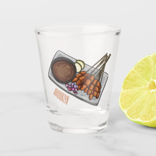 Afbeelding cartoon satay shot glas