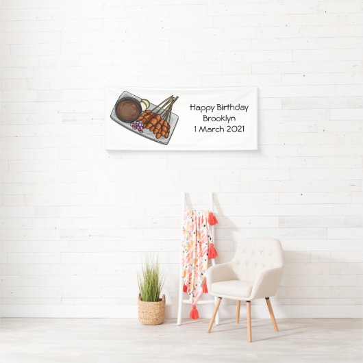 Afbeelding cartoon satay spandoek (Insitu)