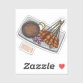 Afbeelding cartoon satay sticker (Vel)