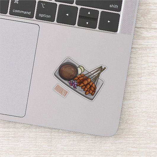 Afbeelding cartoon satay sticker (Detail)