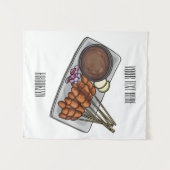 Afbeelding cartoon satay wandkleed (Voorkant (horizontaal))