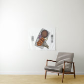 Afbeelding cartoon satay wandkleed (In Situ (horizontaal))