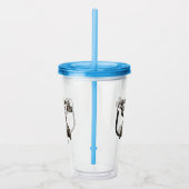 Afbeelding cartoon telefoon acryl drinkbeker (Rechts)