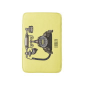 Afbeelding cartoon telefoon badmat (Voorkant Verticaal)