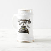 Afbeelding cartoon telefoon bierpul (Voorkant links)