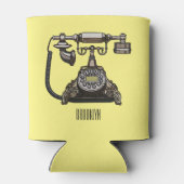 Afbeelding cartoon telefoon blikjeskoeler (Achterkant)