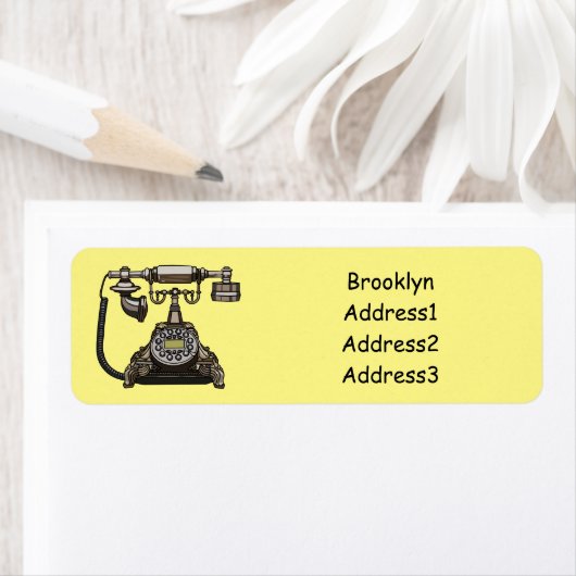 Afbeelding cartoon telefoon etiket (Insitu)