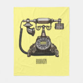 Afbeelding cartoon telefoon fleece deken (Voorkant)