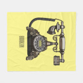 Afbeelding cartoon telefoon fleece deken (Voorkant (Horizontaal))