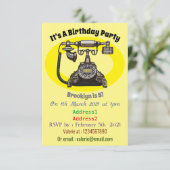 Afbeelding cartoon telefoon kaart (Staand voorkant)