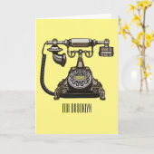 Afbeelding cartoon telefoon kaart (Gele Bloem)