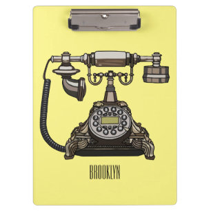 Afbeelding cartoon telefoon klembord