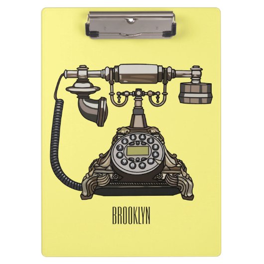 Afbeelding cartoon telefoon klembord (Voorkant)
