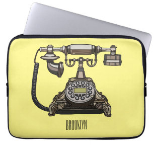 Afbeelding cartoon telefoon laptop sleeve