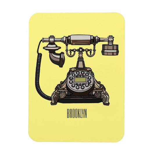 Afbeelding cartoon telefoon magneet (Verticaal)