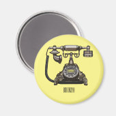 Afbeelding cartoon telefoon magneet (Voorkant / Achterkant)