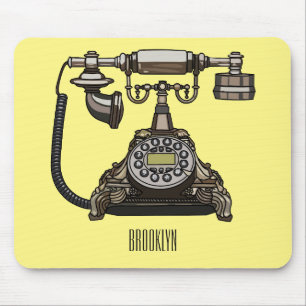 Afbeelding cartoon telefoon muismat