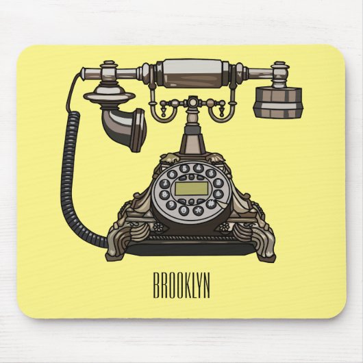 Afbeelding cartoon telefoon muismat (Voorkant)