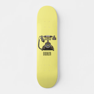 Afbeelding cartoon telefoon persoonlijk skateboard