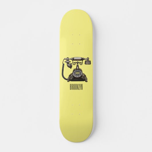 Afbeelding cartoon telefoon persoonlijk skateboard (Voorkant)