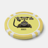 Afbeelding cartoon telefoon poker chips (Enkel)