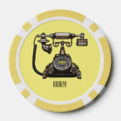 Afbeelding cartoon telefoon poker chips (Achterkant)